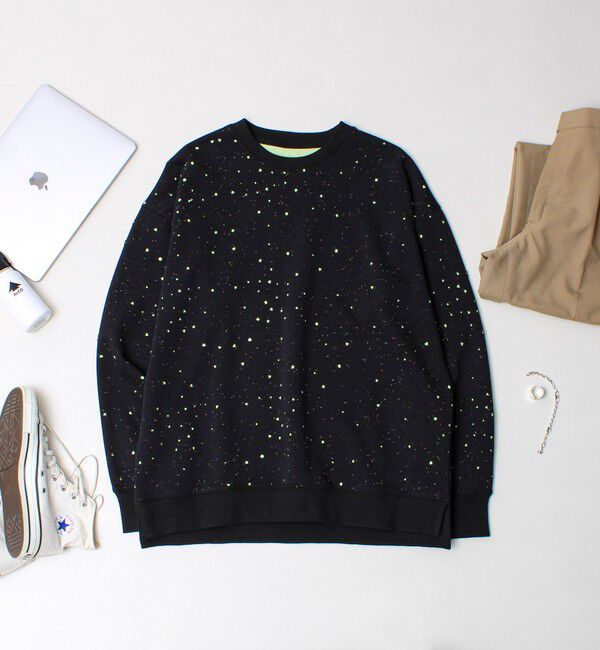 GLOSTER「星穴ネップボンディング クルーネックスウェット」|スウェット・ジャージ|