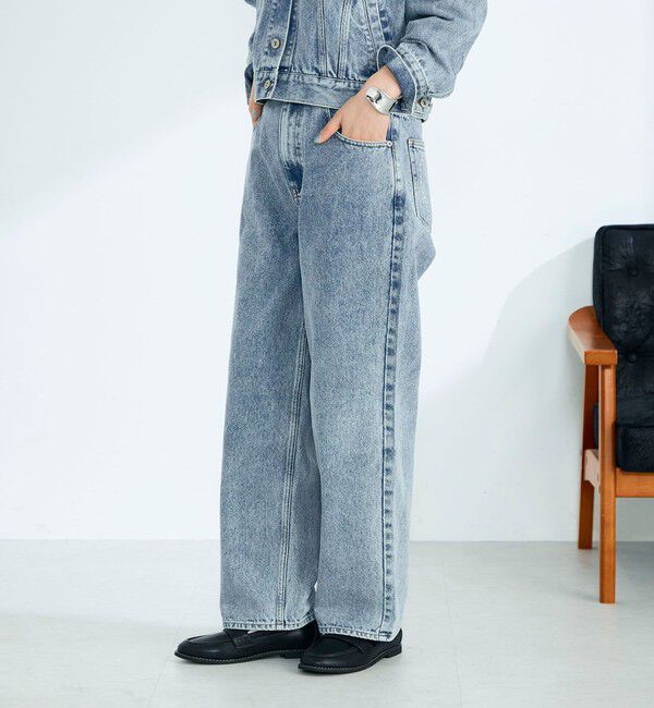fredy emue「《セットアップ対応》ワイドテーパードデニムパンツ」|デニム|