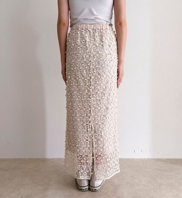 fredy emue「《セットアップ対応》フォーカスドット刺繍スカート」|スカート|