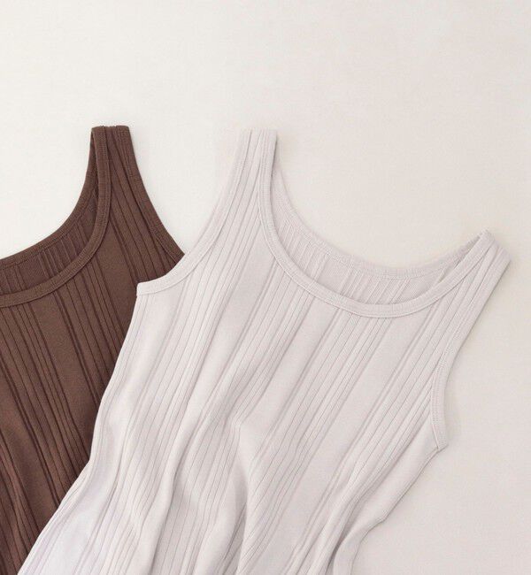 fredy emue「ランダムテレコタンクトップ」|タンクトップ|グレイッシュベージュ