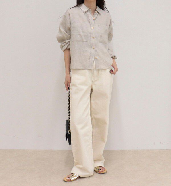fredy emue「LINEN100 クロップドシャツ」|シャツ・ブラウス|