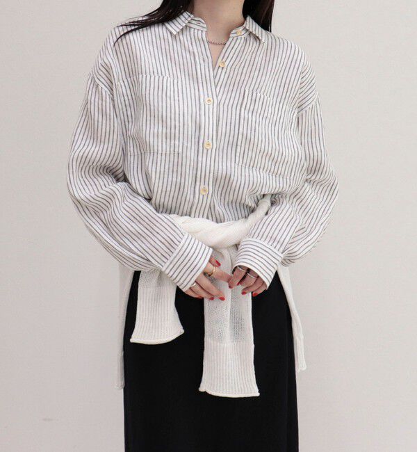 fredy emue「LINEN100 クロップドシャツ」|シャツ・ブラウス|