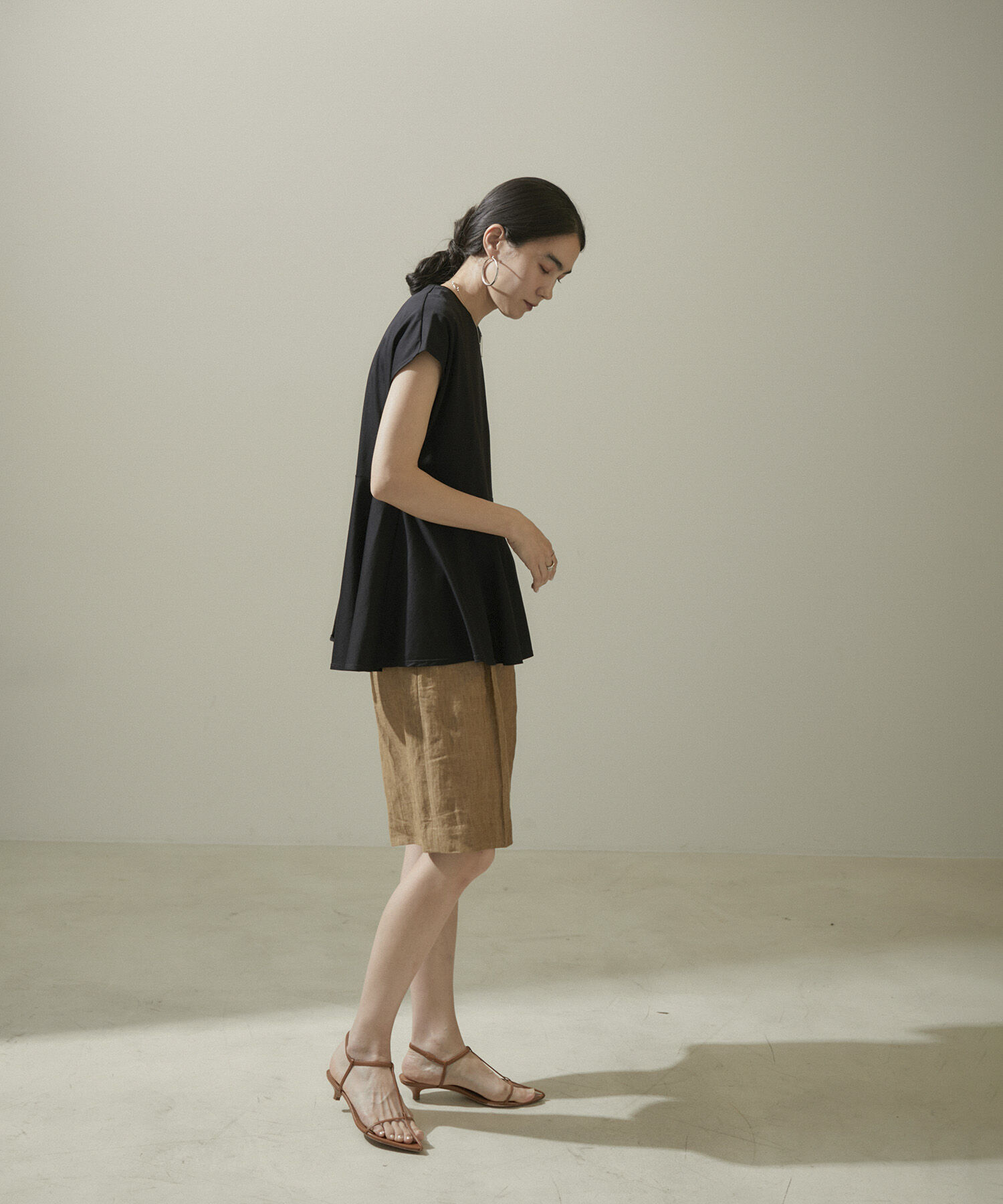 SALON adam et rope'「【WEB限定】フレンチスリーブペプラムTシャツ」|Tシャツ・カットソー|