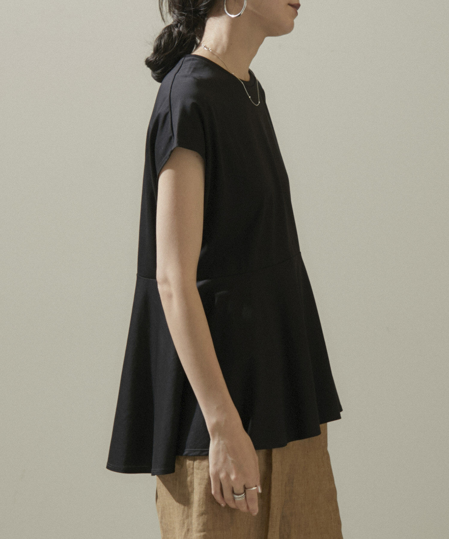 SALON adam et rope'「【WEB限定】フレンチスリーブペプラムTシャツ」|Tシャツ・カットソー|