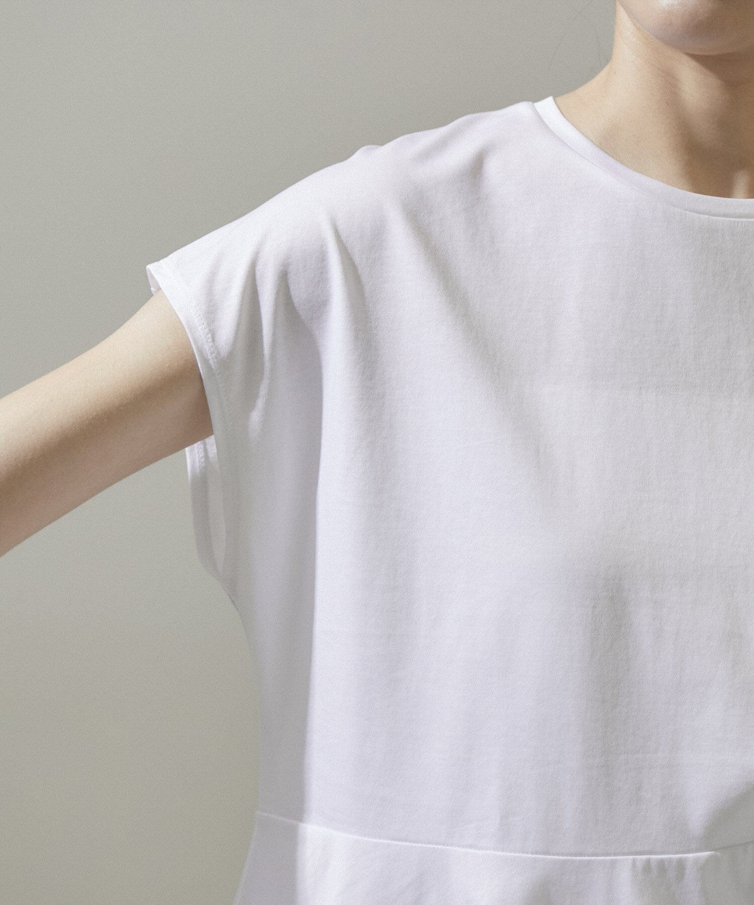 SALON adam et rope'「【WEB限定】フレンチスリーブペプラムTシャツ」|Tシャツ・カットソー|