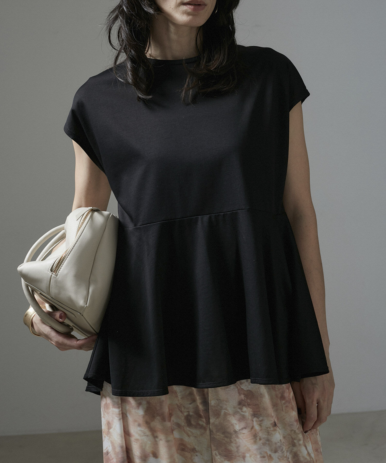 SALON adam et rope'「【WEB限定】フレンチスリーブペプラムTシャツ」|Tシャツ・カットソー|