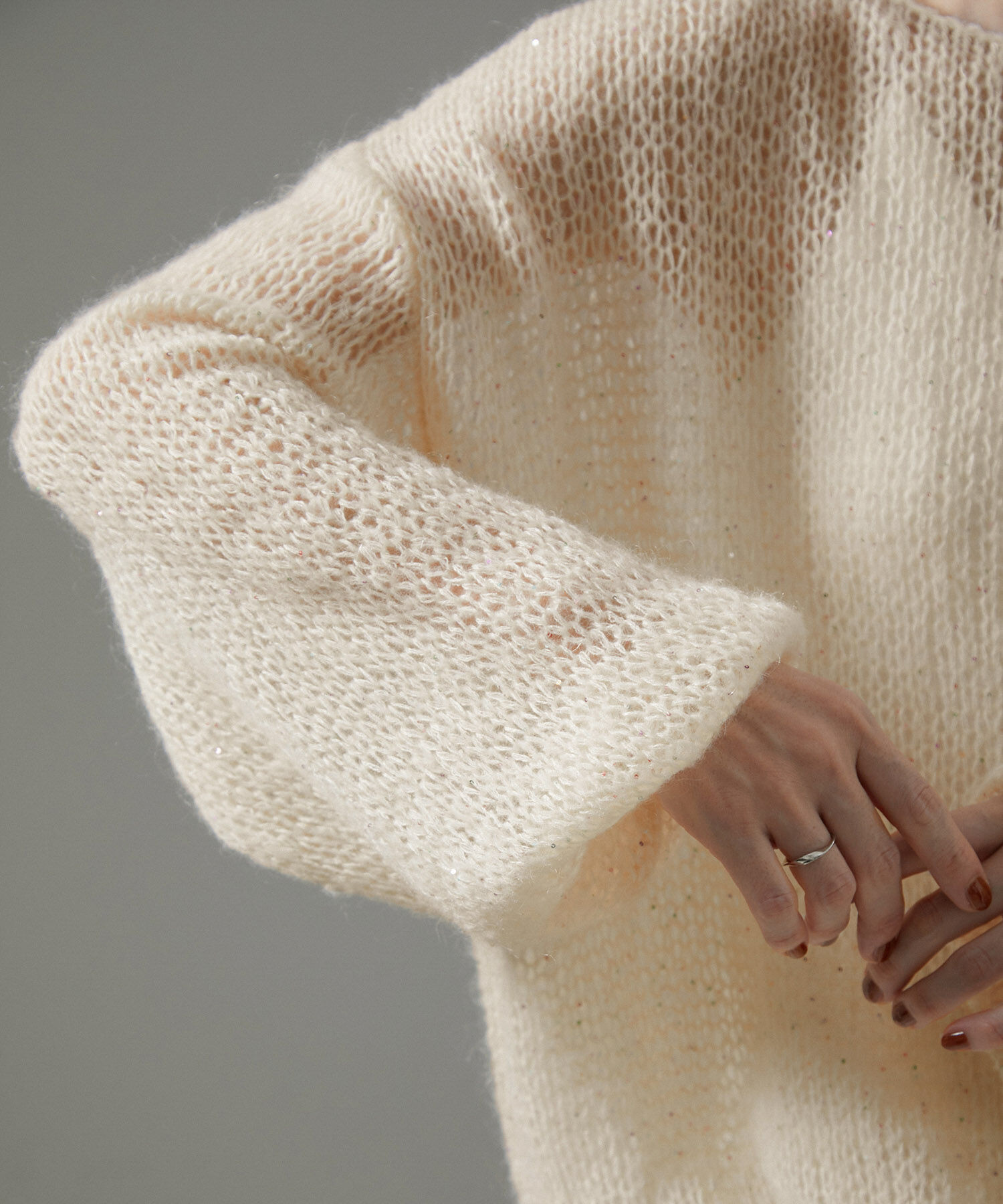 SALON adam et rope'「シアーモヘアスパンコールプルオーバー」|ニット・セーター|