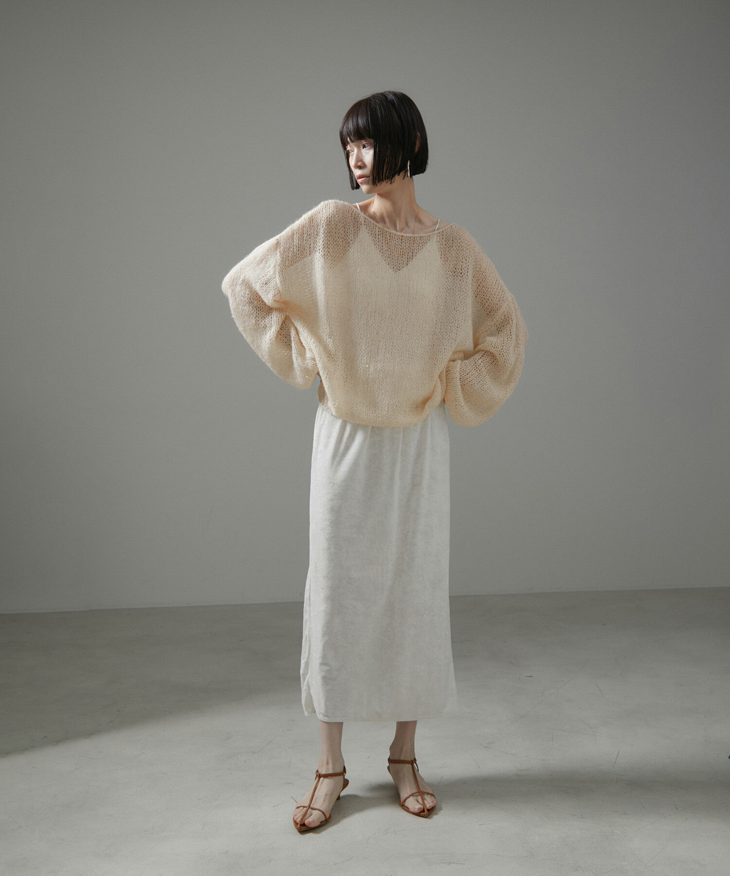 SALON adam et rope'「シアーモヘアスパンコールプルオーバー」|ニット・セーター|