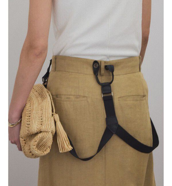 SALON adam et rope'「【WEB限定】ヨーロピアンフラックスリネンサスペンダースカート［取り外し可能］」|スカート|