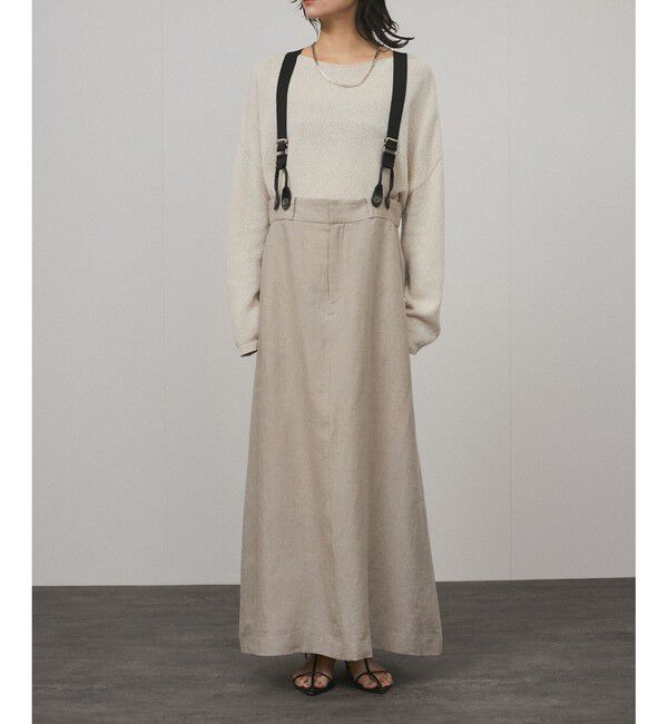 SALON adam et rope'「【WEB限定】ヨーロピアンフラックスリネンサスペンダースカート［取り外し可能］」|スカート|