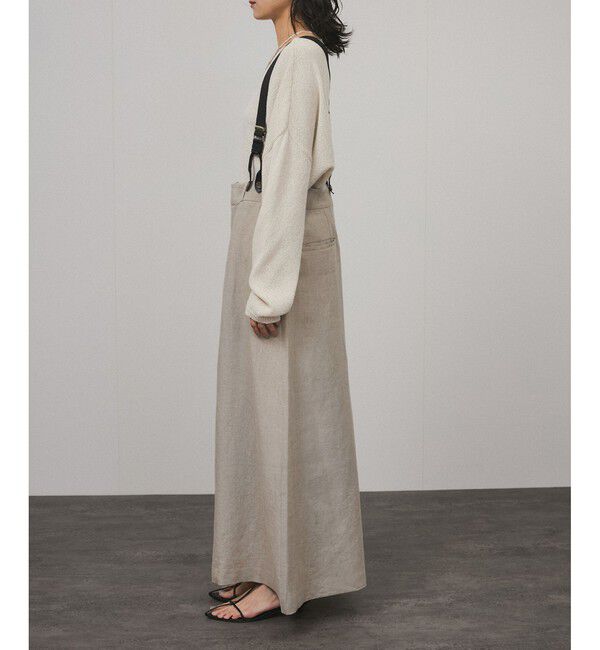 SALON adam et rope'「【WEB限定】ヨーロピアンフラックスリネンサスペンダースカート［取り外し可能］」|スカート|