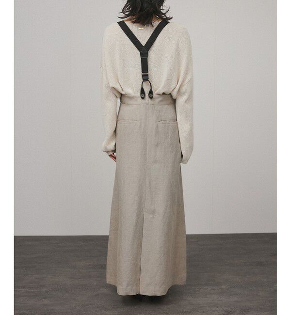 SALON adam et rope'「【WEB限定】ヨーロピアンフラックスリネンサスペンダースカート［取り外し可能］」|スカート|