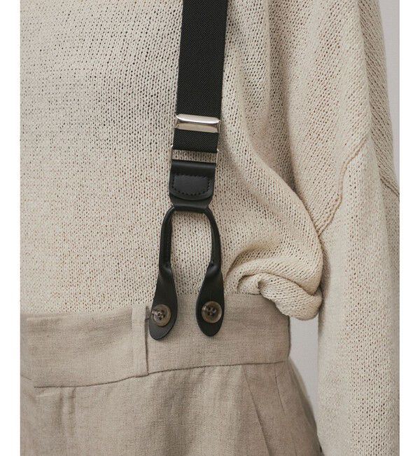 SALON adam et rope'「【WEB限定】ヨーロピアンフラックスリネンサスペンダースカート［取り外し可能］」|スカート|