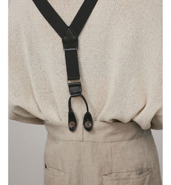 SALON adam et rope'「【WEB限定】ヨーロピアンフラックスリネンサスペンダースカート［取り外し可能］」|スカート|