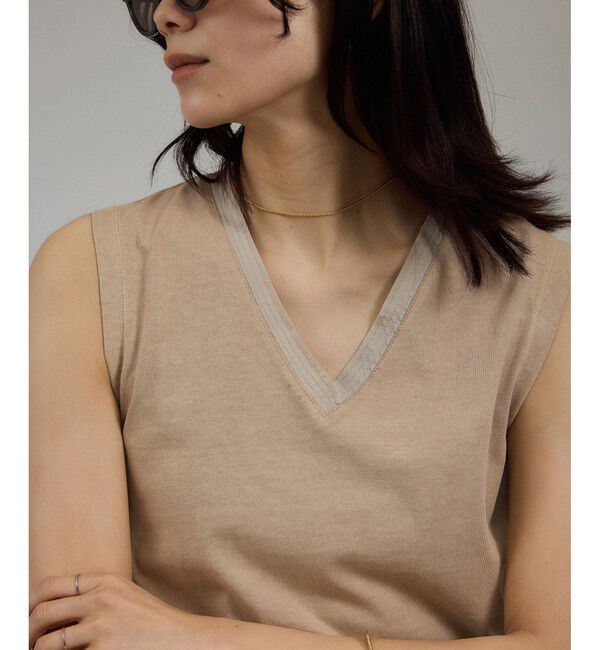 SALON adam et rope'「ビンテージライクオーバーダイプランジネックプルーバー」|タンクトップ|