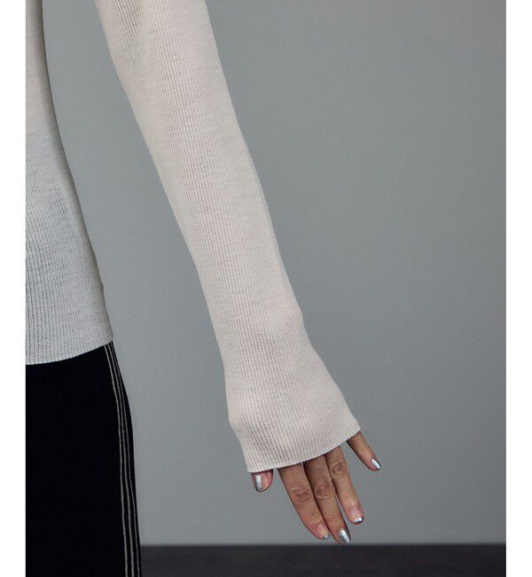 SALON adam et rope'「ハイゲージリブニットフードプルオーバー / イージーケア」|ニット・セーター|