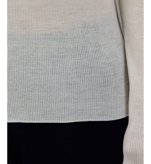 SALON adam et rope'「ハイゲージリブニットフードプルオーバー / イージーケア」|ニット・セーター|