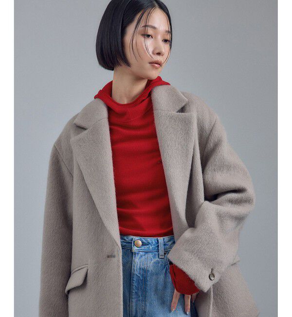 SALON adam et rope'「ハイゲージリブニットフードプルオーバー / イージーケア」|ニット・セーター|