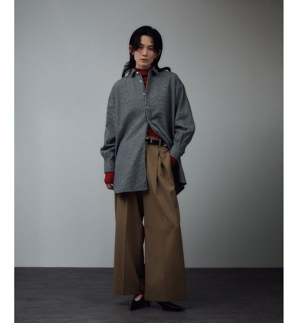 SALON adam et rope'「ハイゲージリブニットフードプルオーバー / イージーケア」|ニット・セーター|