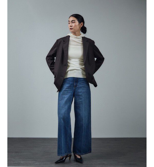 SALON adam et rope'「ハイゲージリブニットフードプルオーバー / イージーケア」|ニット・セーター|