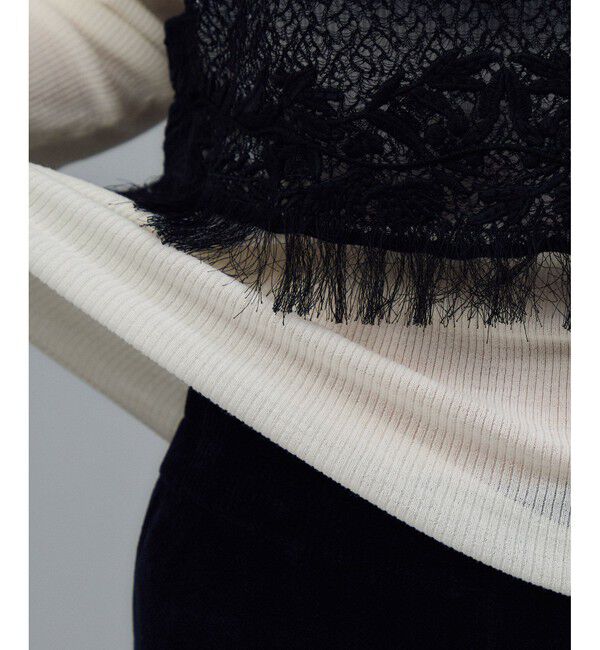 SALON adam et rope'「ハイゲージリブニットフードプルオーバー / イージーケア」|ニット・セーター|