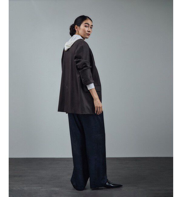 SALON adam et rope'「ハイゲージリブニットフードプルオーバー / イージーケア」|ニット・セーター|