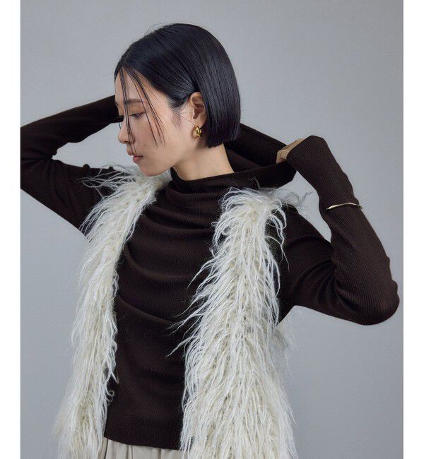 SALON adam et rope'「ハイゲージリブニットフードプルオーバー / イージーケア」|ニット・セーター|