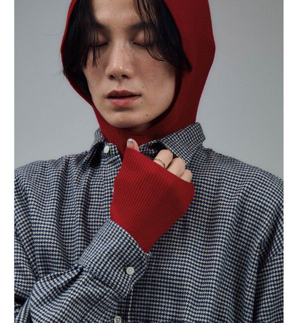 SALON adam et rope'「ハイゲージリブニットフードプルオーバー / イージーケア」|ニット・セーター|