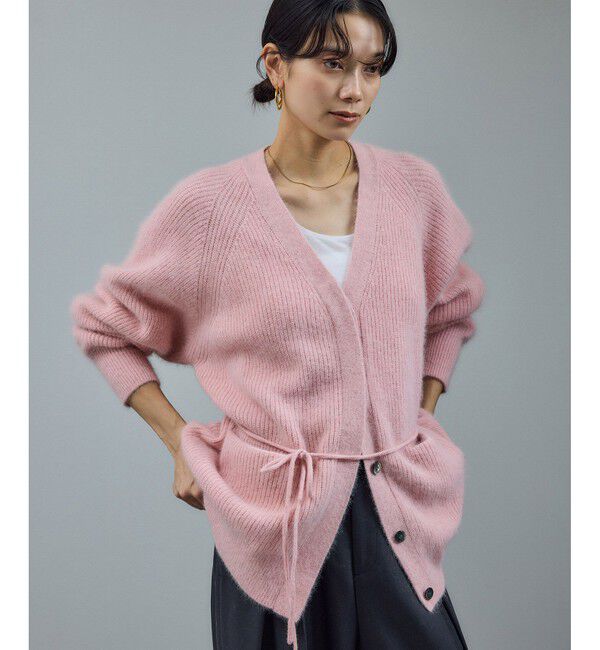 SALON adam et rope'「【WEB限定】フォックスウールVネックニットカーディガン」|カーディガン|ピンク(63)