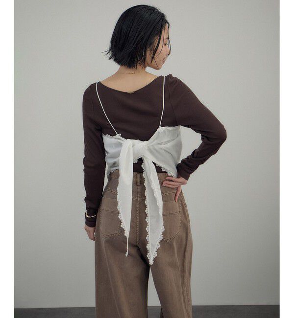 SALON adam et rope'「クロスレースマルチキャミソール」|キャミソール|