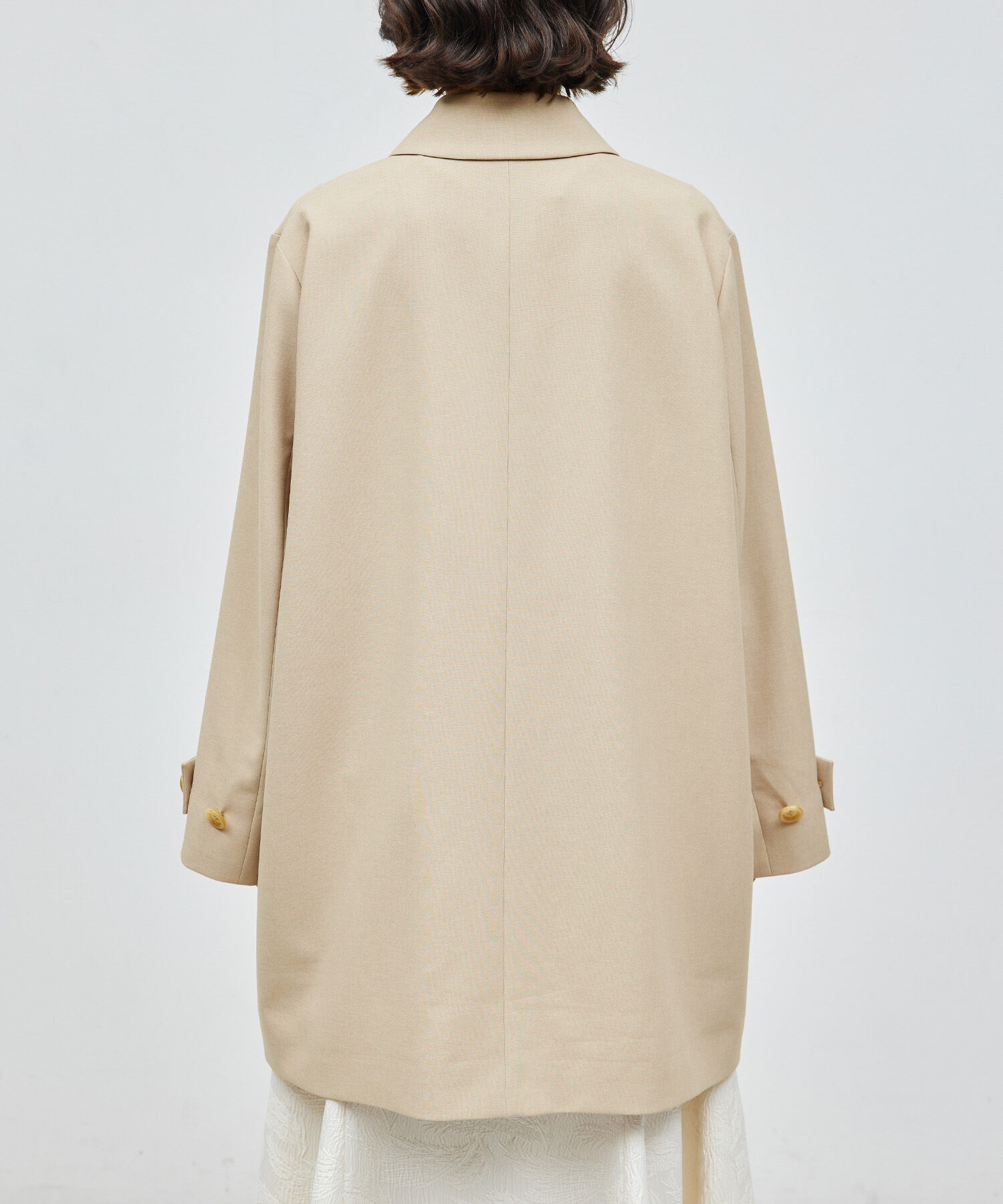 ROPE「ミドル丈ステンカラーコート《軽量・しわになりにくい・ストレッチ素材》」|ステンカラーコート|