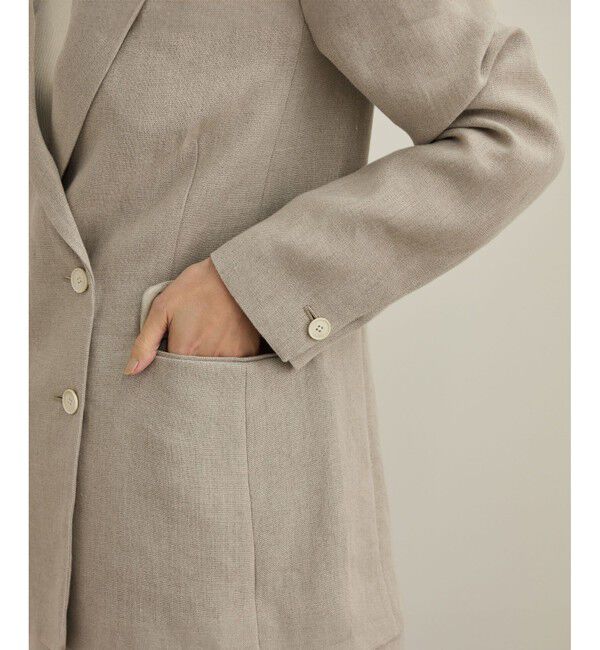 ROPE「尾州リネンダブルブレストジャケット」|テーラードジャケット|