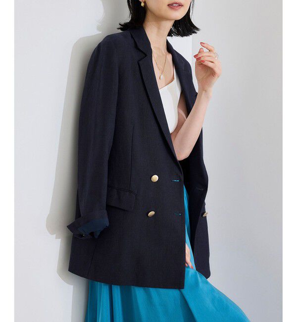 ROPE「尾州リネンダブルブレストジャケット」|テーラードジャケット|