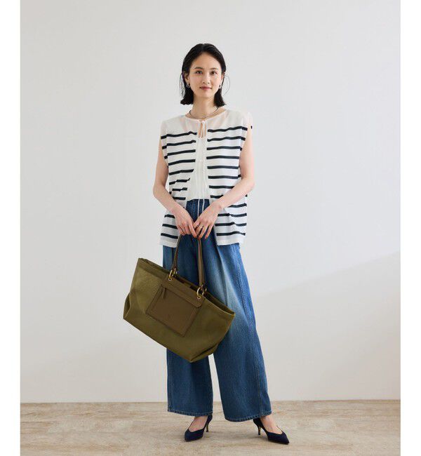 ROPE「【A4対応】チュールメッシュダブルハンドルトートバッグ」|トートバッグ|