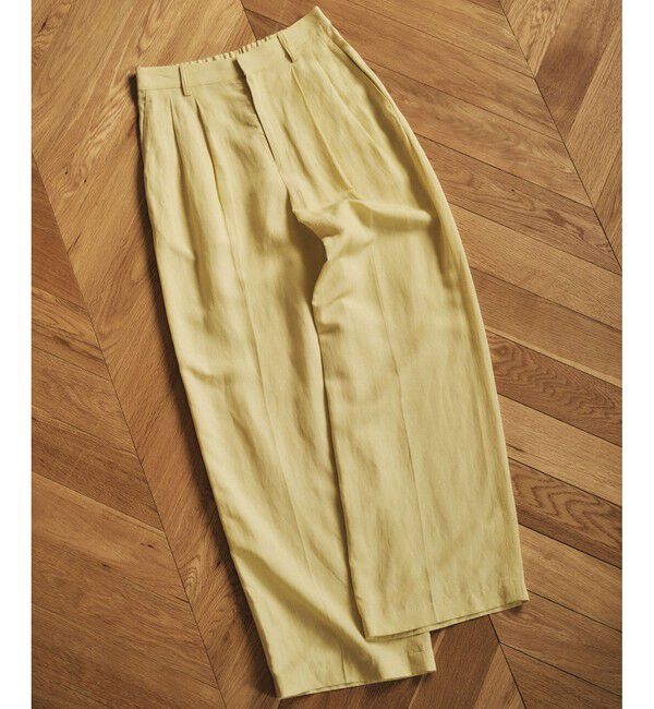 ROPE「レーヨンリネン センタープレスパンツ【セットアップジャケット・ワンピース対応】」|チノ|