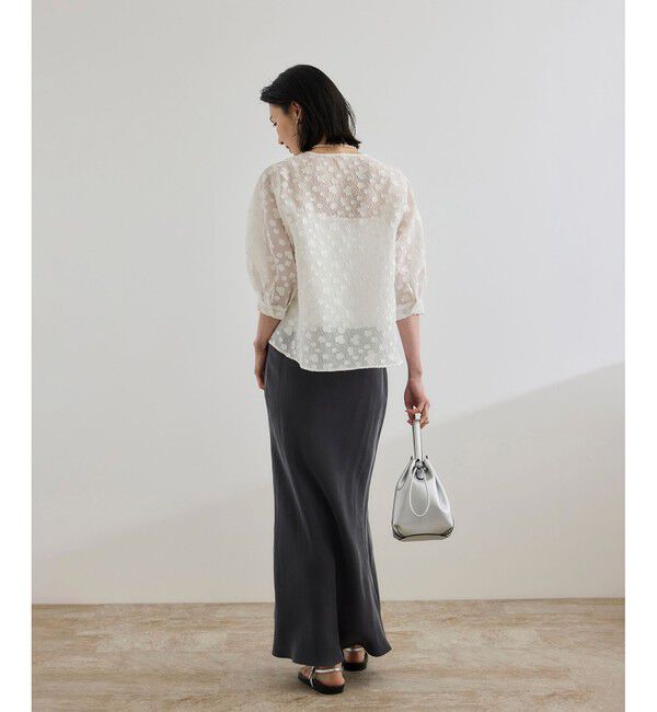 ROPE「【WEB・一部店舗限定】フィブリルサテンマーメイドスカート【セットアップ対応】/洗える」|スカート|