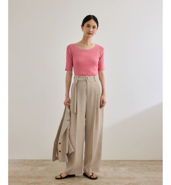 ROPE「【洗える】リネンライクコンパクトジャケット/セットアップ対応【WEB・一部店舗限定】」|テーラードジャケット|