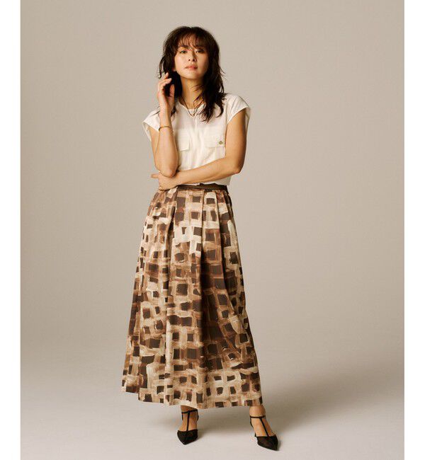 ROPE「【洗える】サファリ シアーブラウス」|シャツ・ブラウス|