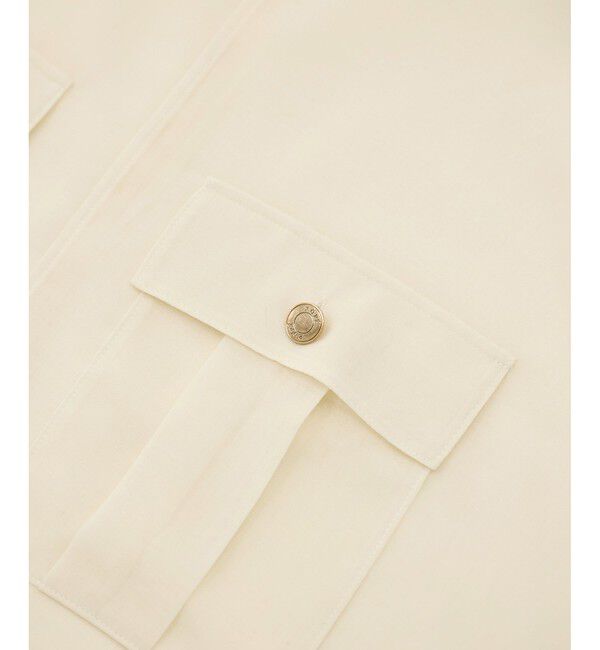 ROPE「【洗える】サファリ シアーブラウス」|シャツ・ブラウス|