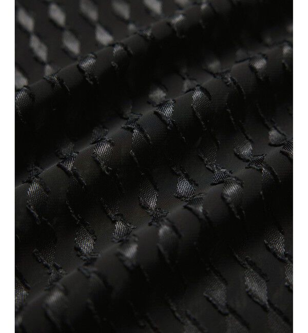 ROPE「【洗える】ラッフルVネックブラウス（ジャガード/リーフプリント）【WEB・一部店舗限定】」|シャツ・ブラウス|