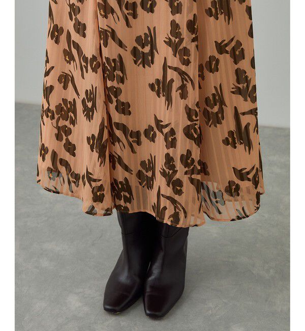 ROPE「フラワープリントマーメイドスカート」|スカート|