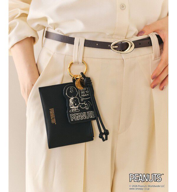 ROPE「【WEB限定/一部店舗限定】【E'POR&times;PEANUTS】別注 ポーチ付き ART CHARM」|チャーム・キーホルダー|ブラック(01)