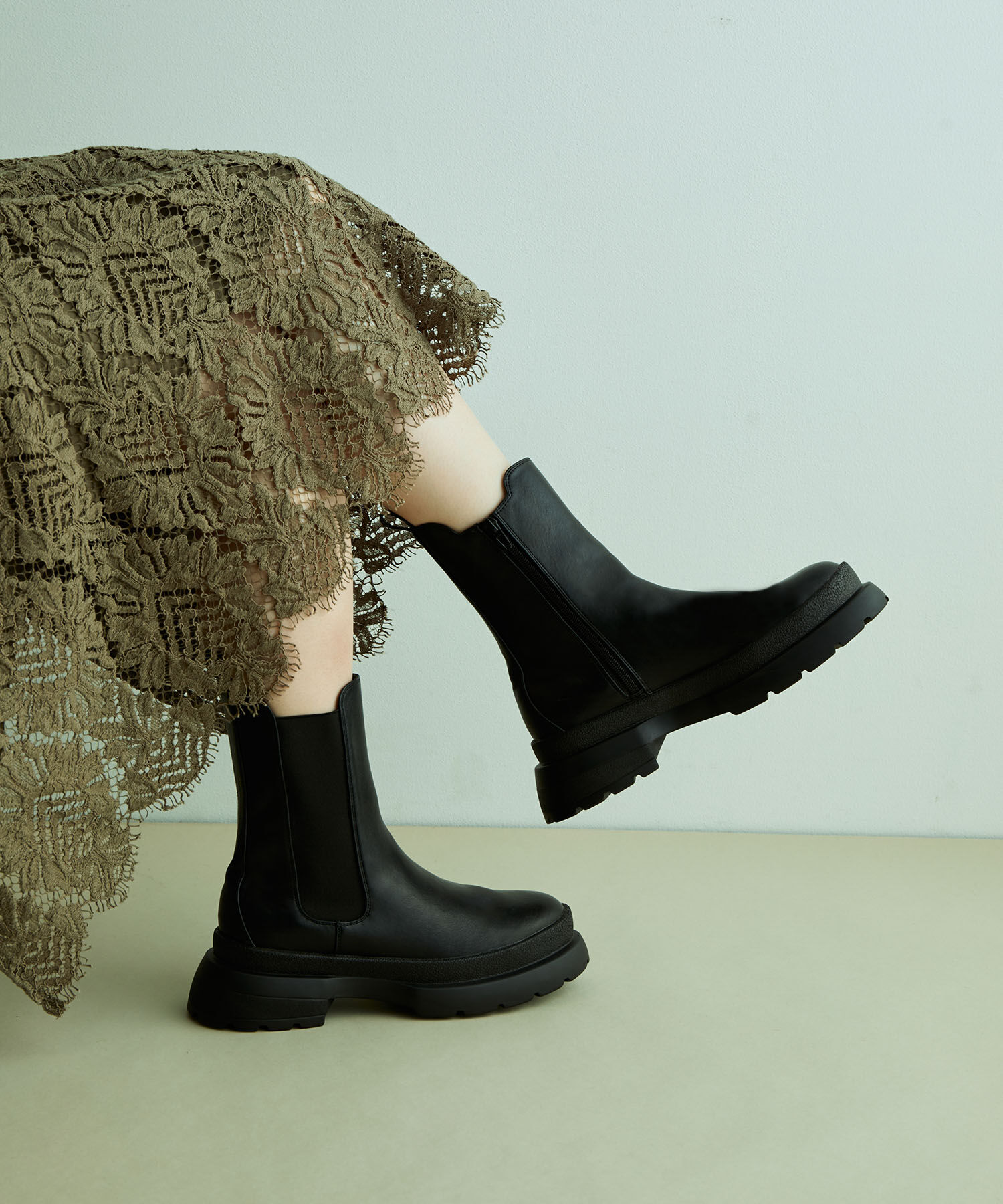 Juze「【新色追加】【軽量】やわらかな履き心地。トラックソールサイドゴアブーツ」|その他|