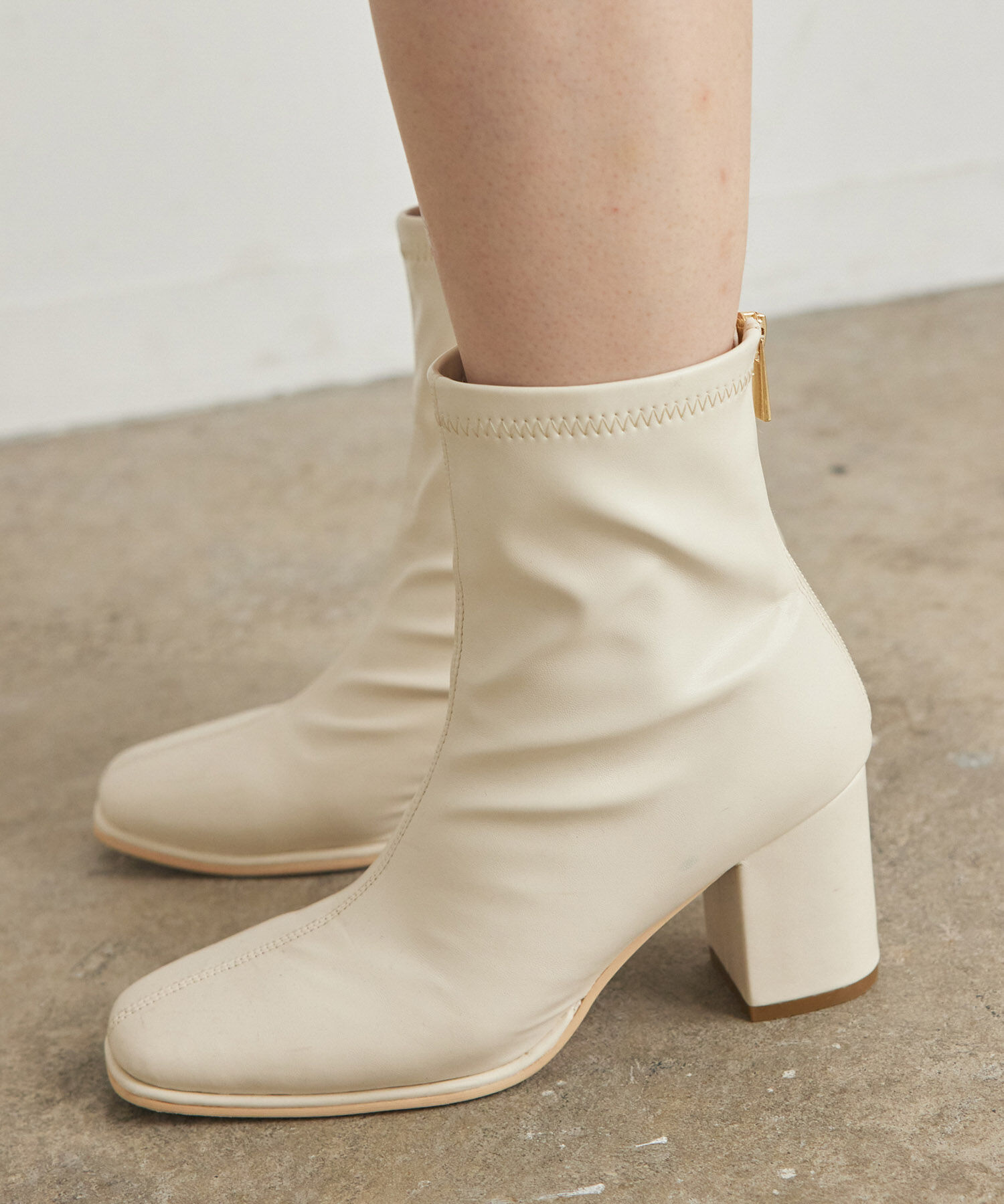 Juze「柔らかく足にフィット。スクエアトゥストレッチブーツ」|その他|