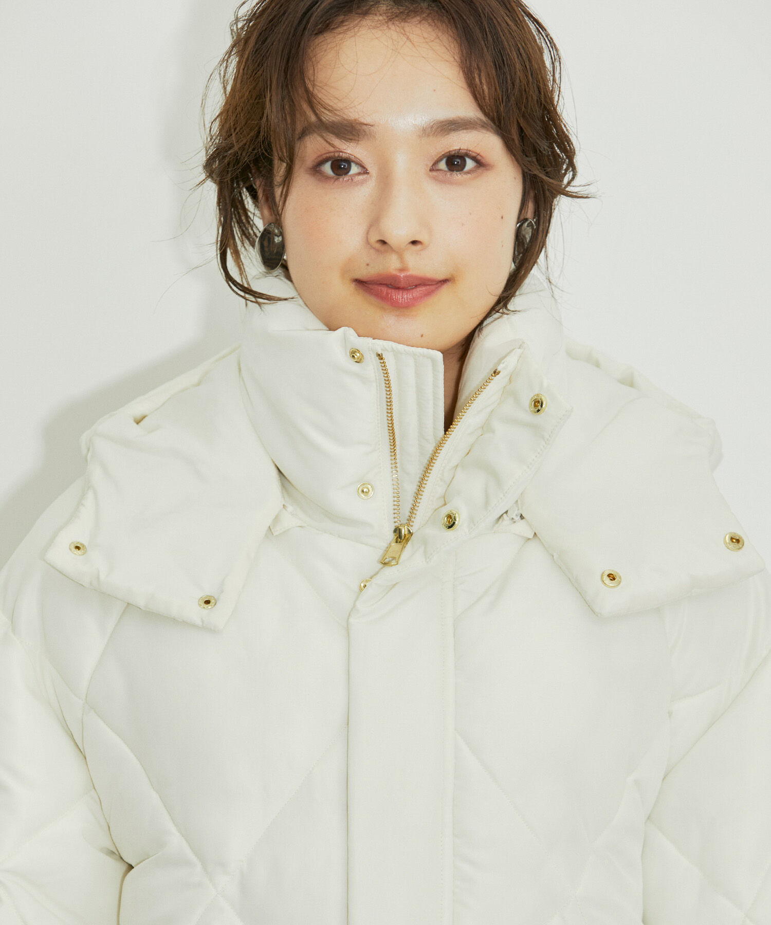 vis-a-vis「【WEB限定】ファイバーダウンダイヤキルトショートブルゾン」|ダウン|