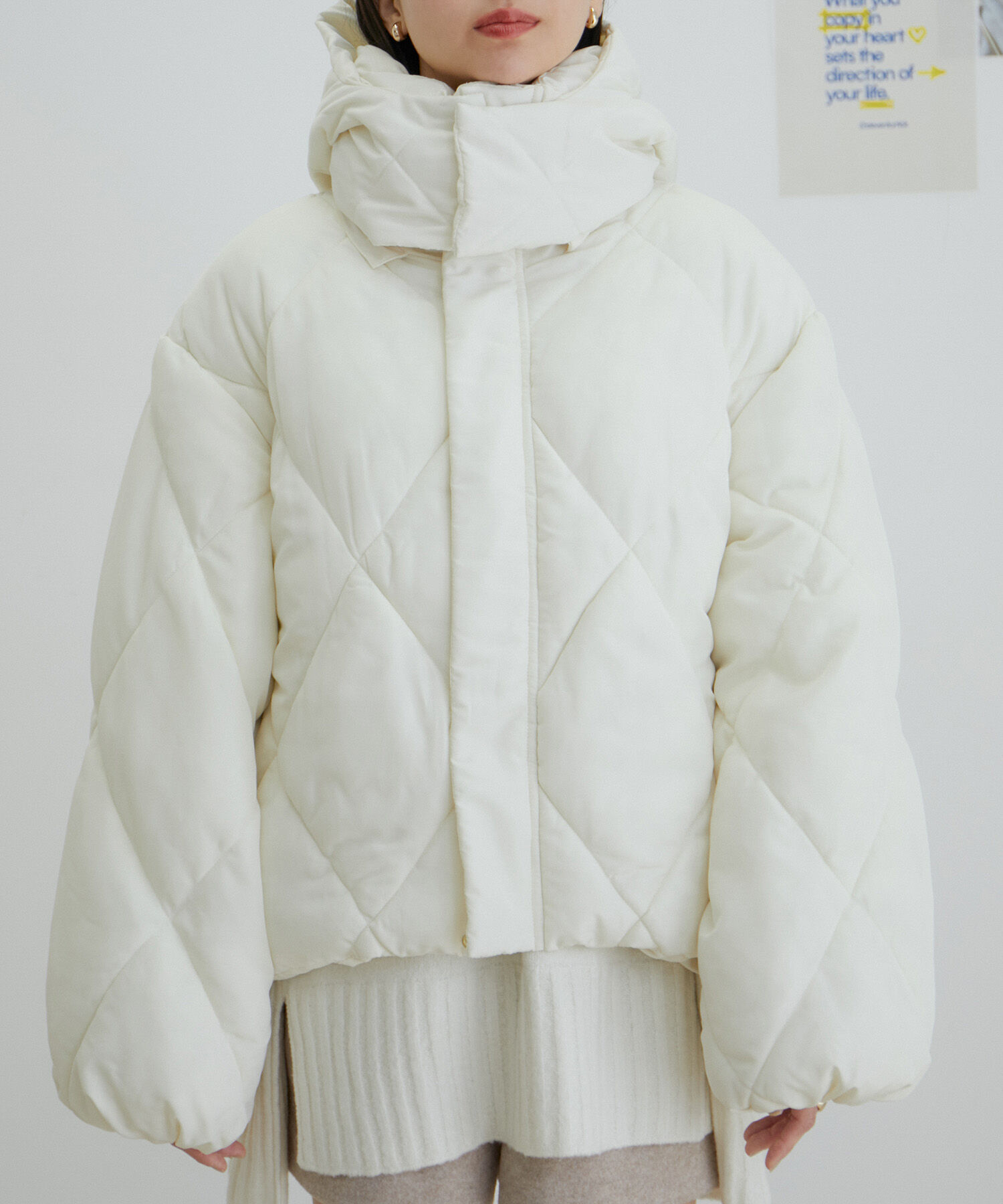 vis-a-vis「【WEB限定】ファイバーダウンダイヤキルトショートブルゾン」|ダウン|