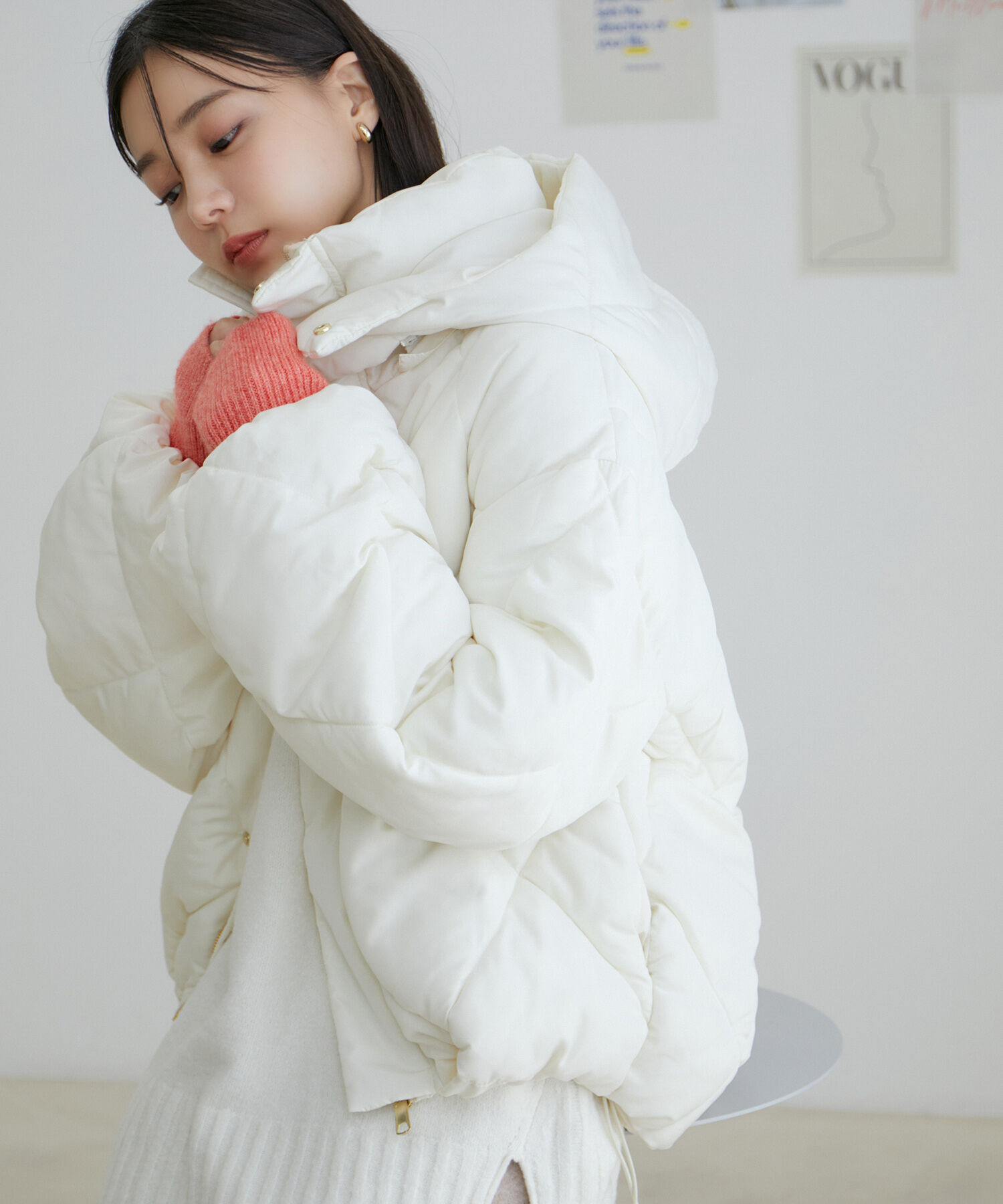 vis-a-vis「【WEB限定】ファイバーダウンダイヤキルトショートブルゾン」|ダウン|