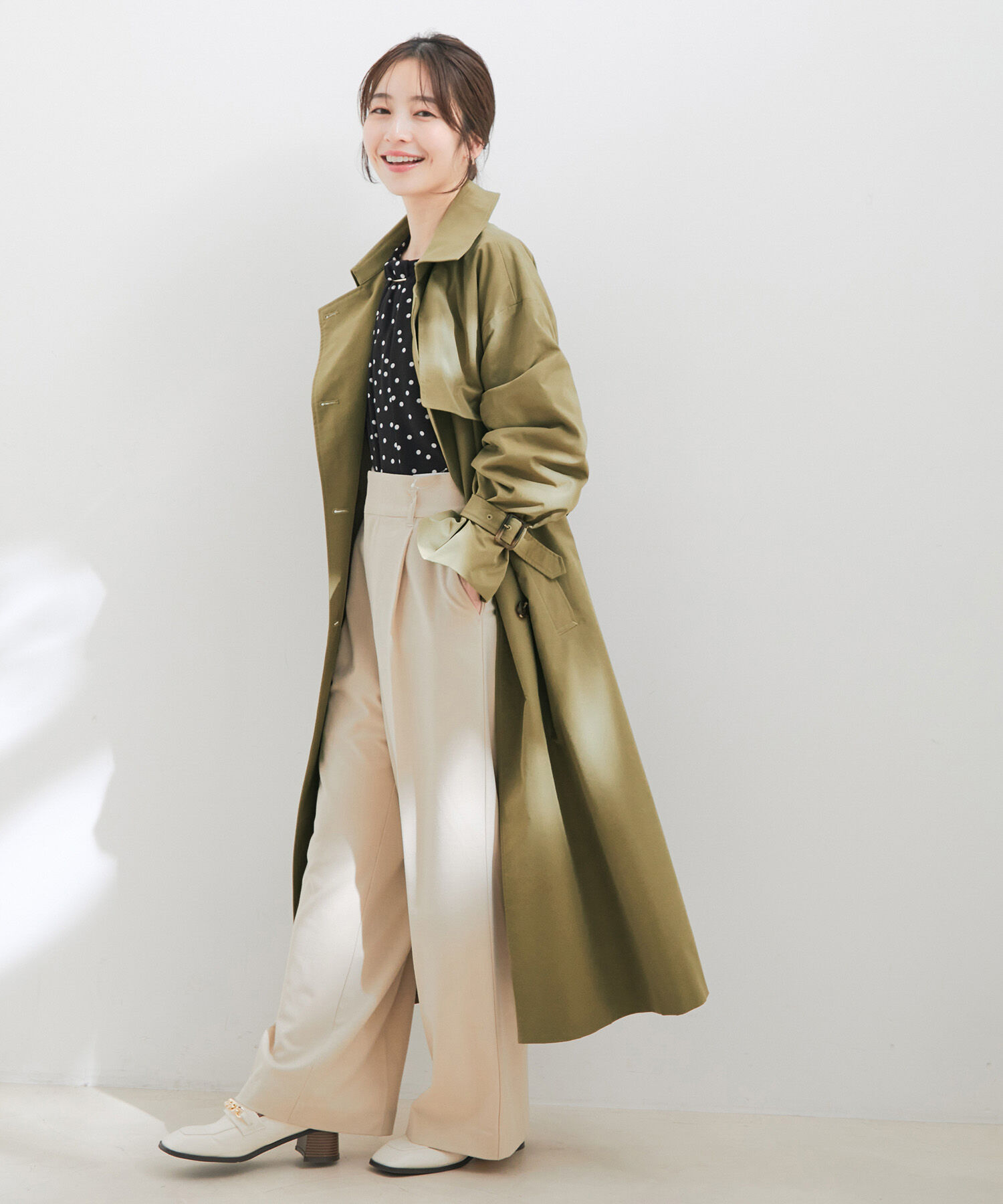 VIS「【撥水・花粉ガード】オーバーサイズトレンチコート」|トレンチコート|