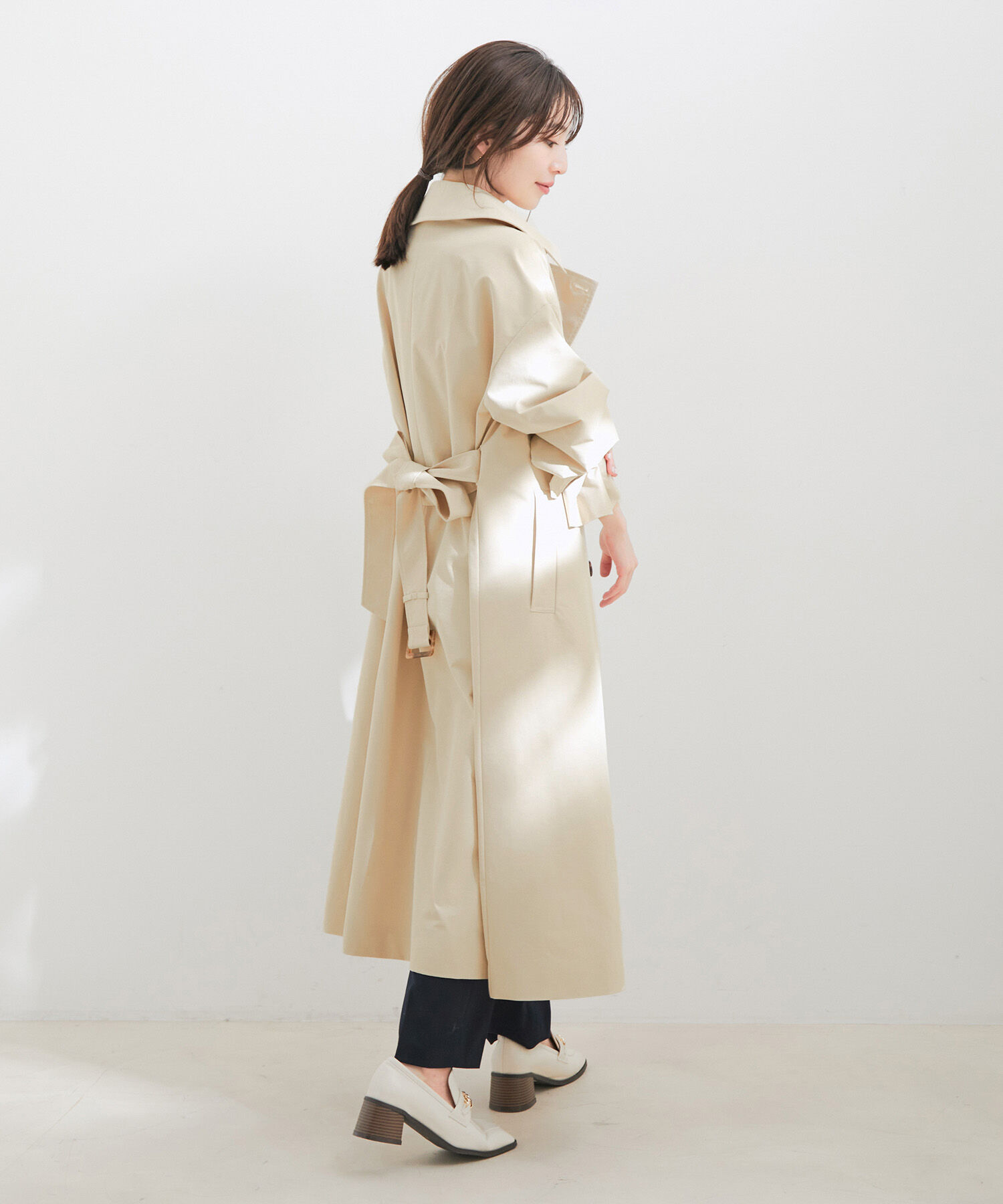 VIS「【撥水・花粉ガード】オーバーサイズトレンチコート」|トレンチコート|