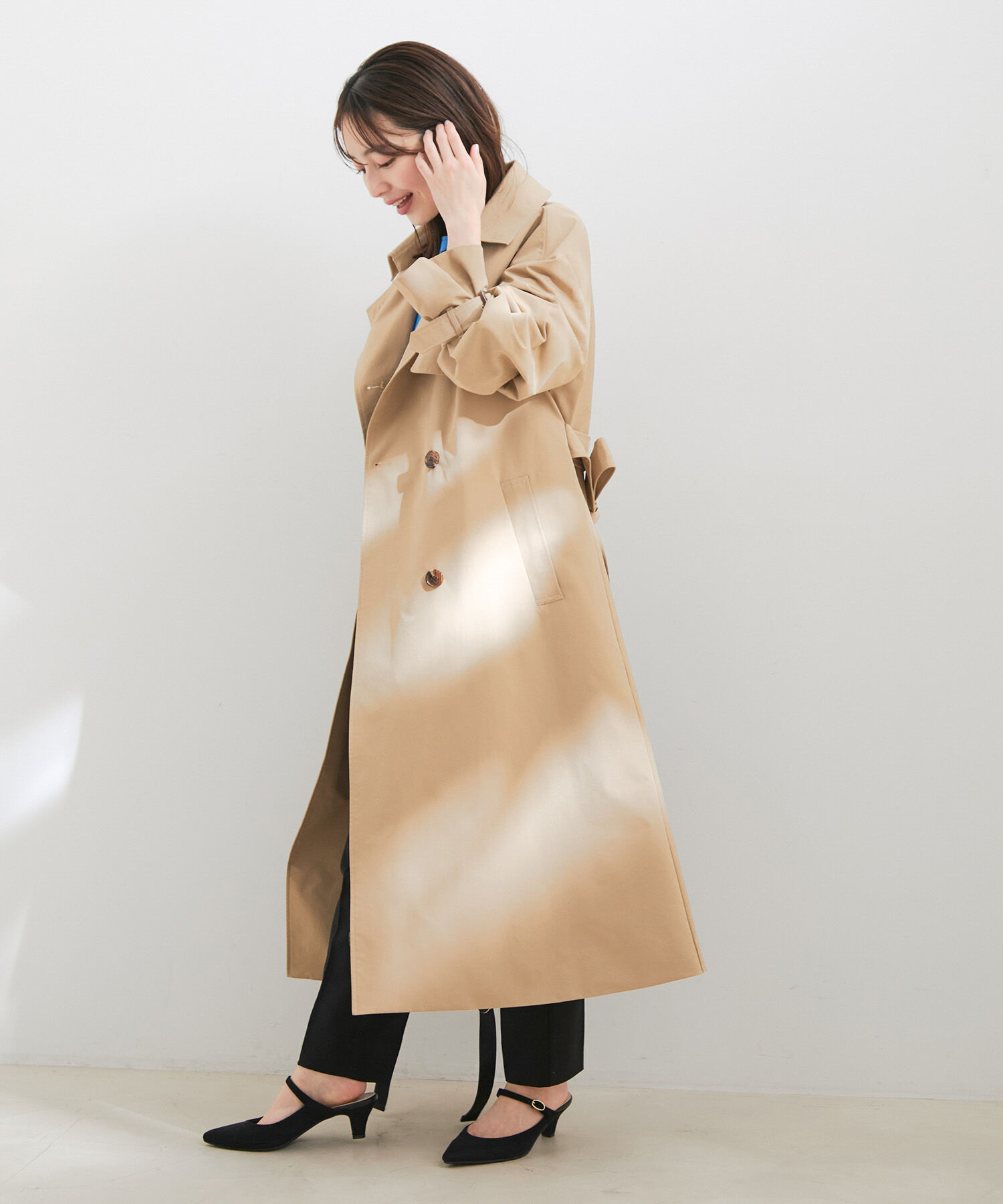 VIS「【撥水・花粉ガード】オーバーサイズトレンチコート」|トレンチコート|